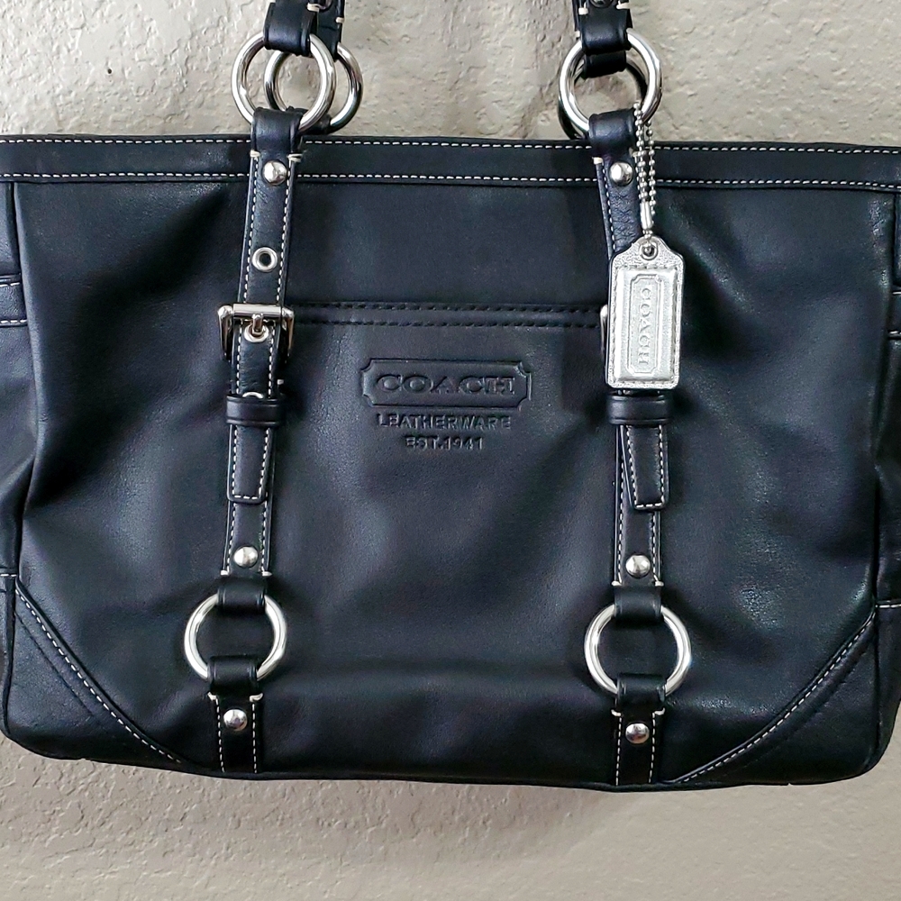 COACH Black Leather Handbag